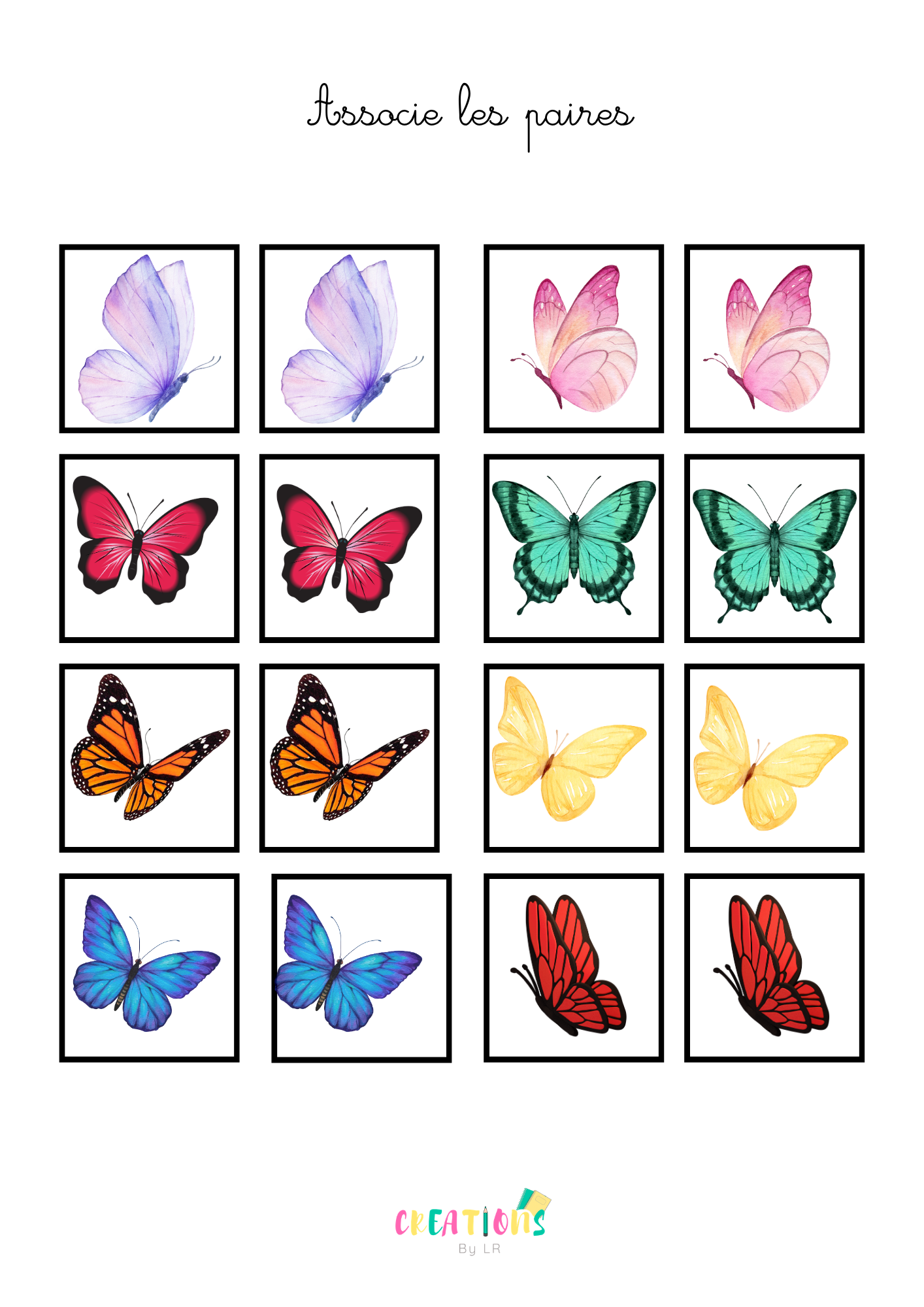Paires de papillons 🦋