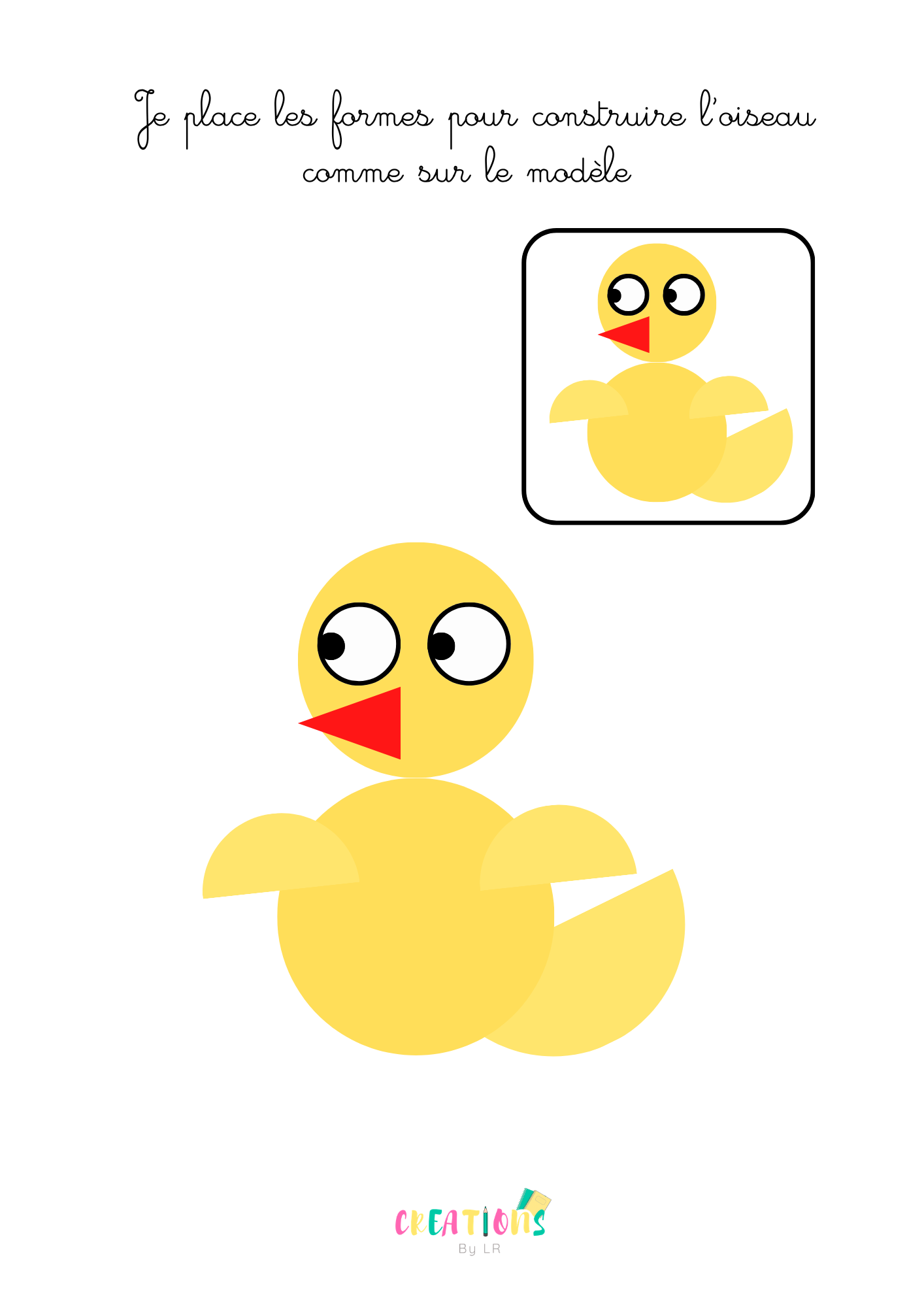 Construis l'oiseau 🐣
