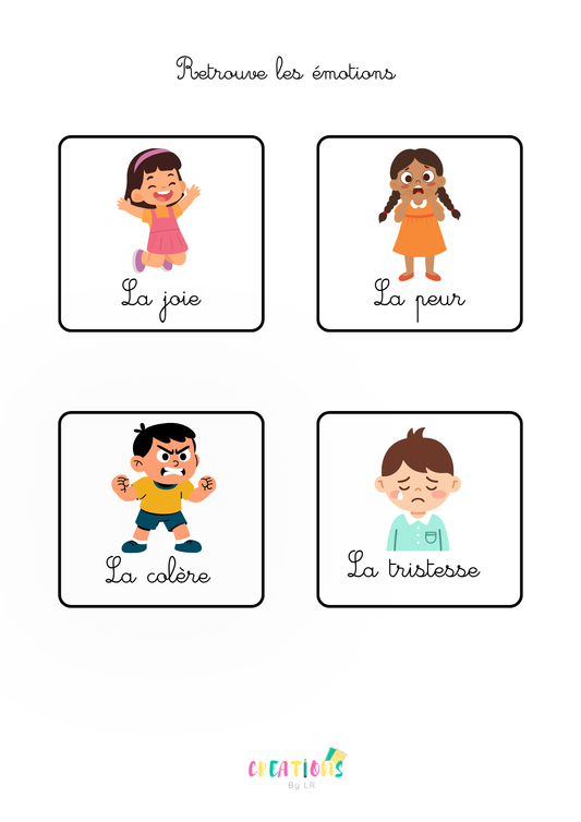 Les émotions (personnages) 😄