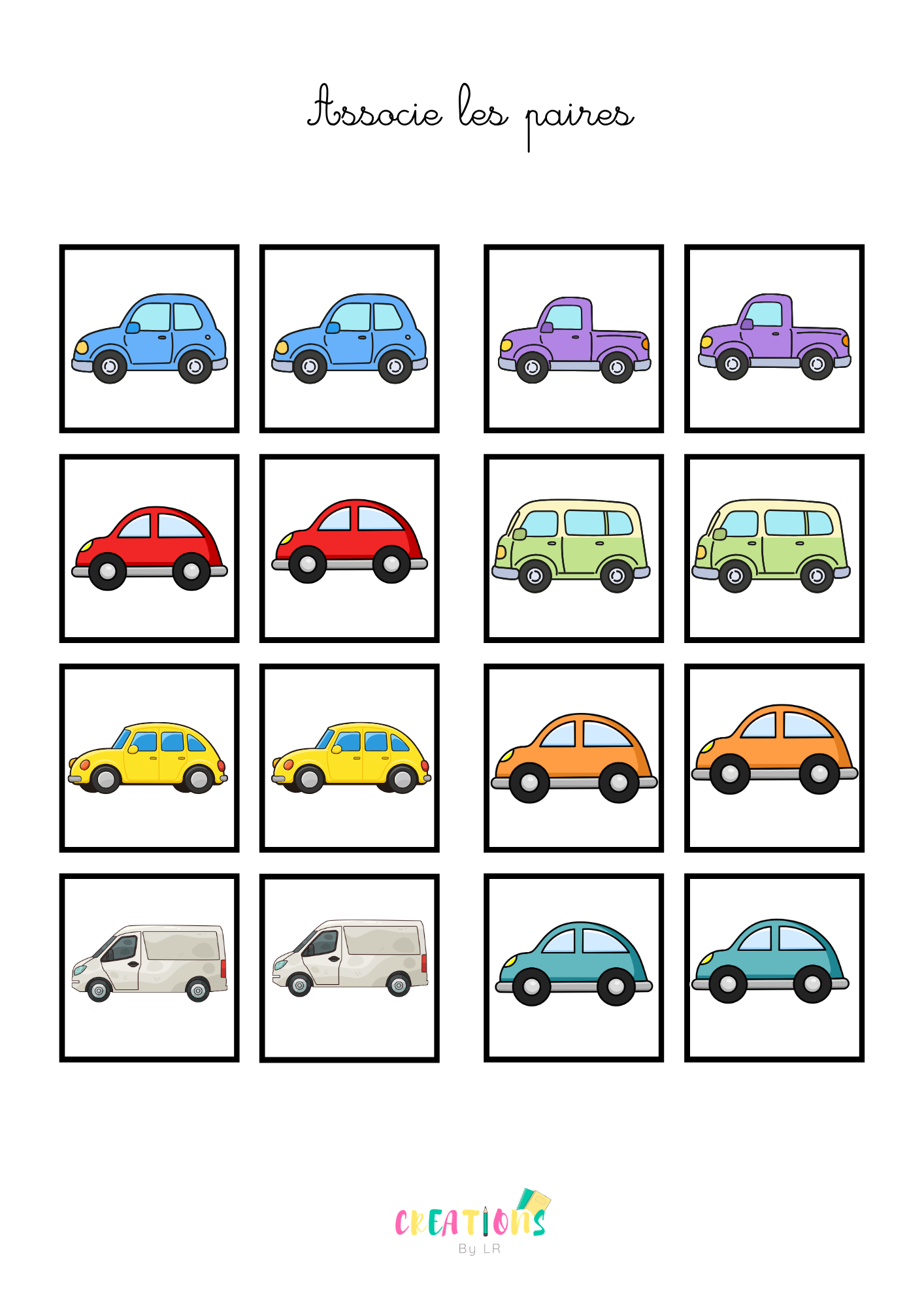 Paires de voitures 🚗
