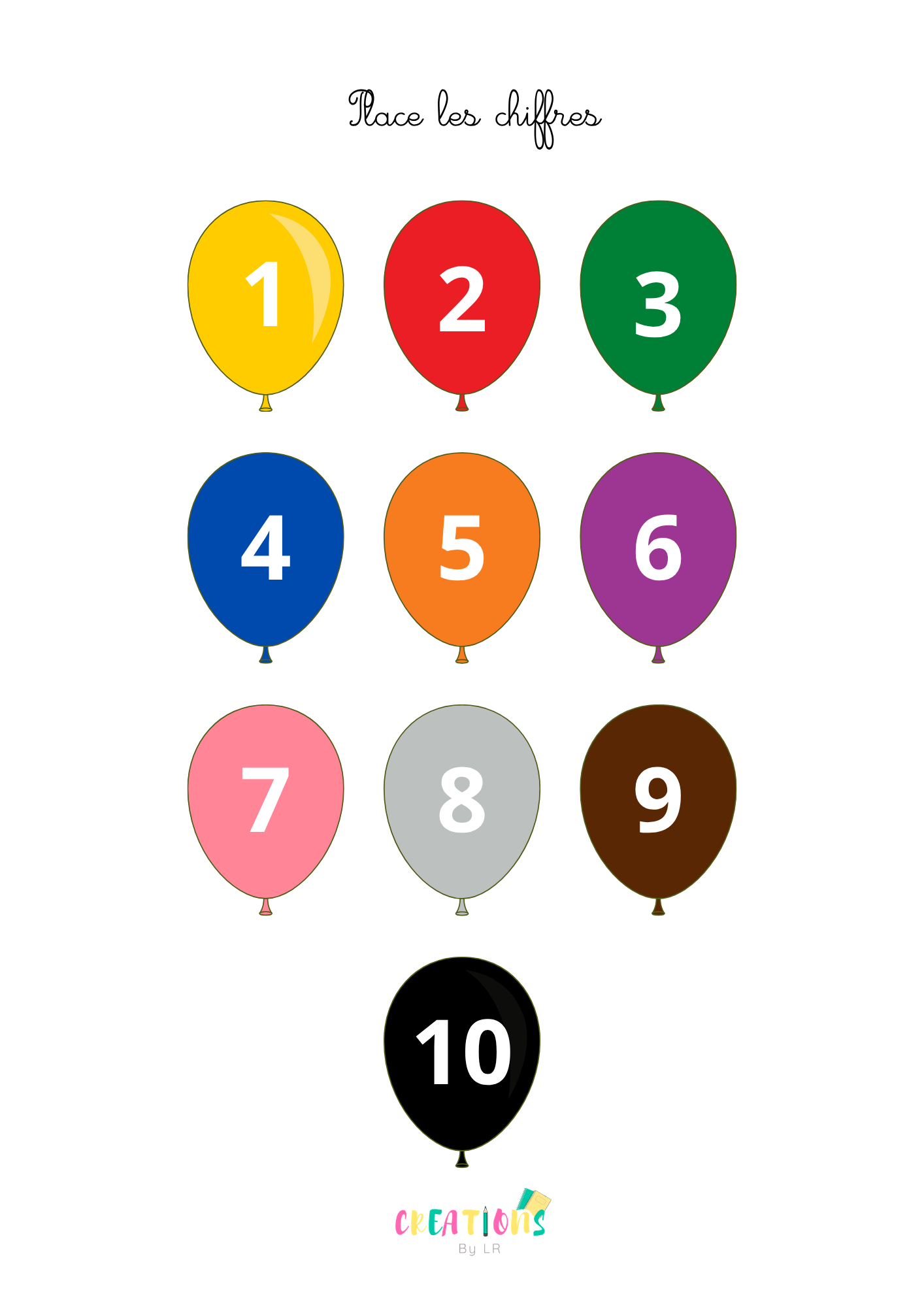 4 - Les nombres de 1 à 10 🎈