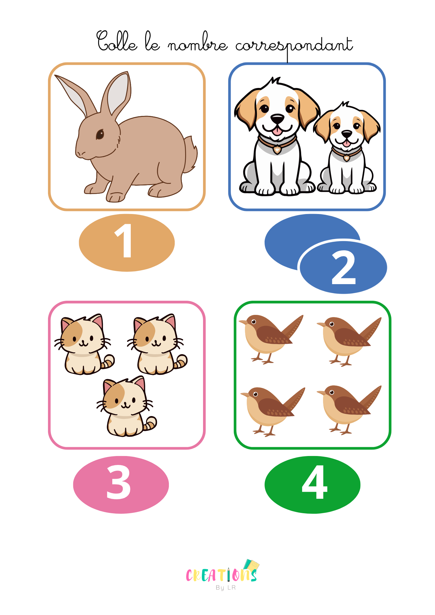 Quantités et animaux 🐰