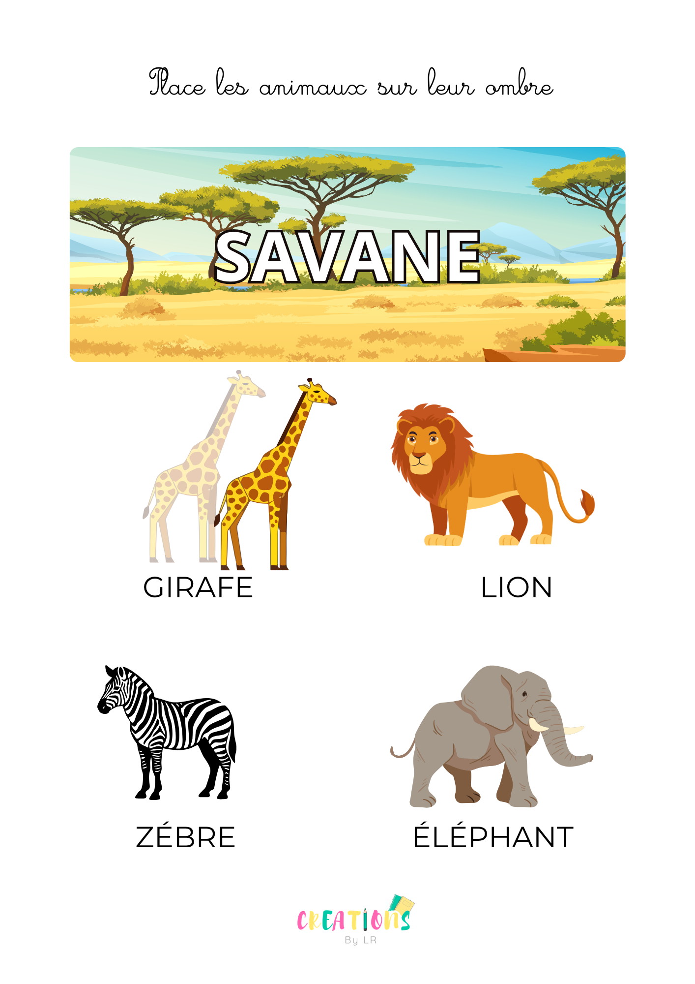 Animaux de la savane 🦒