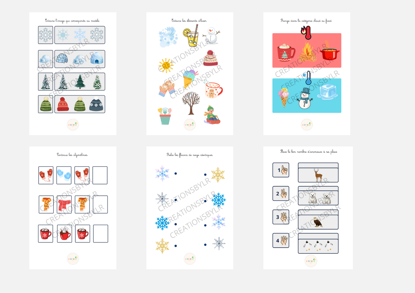Livret d’activités : Thème HIVER