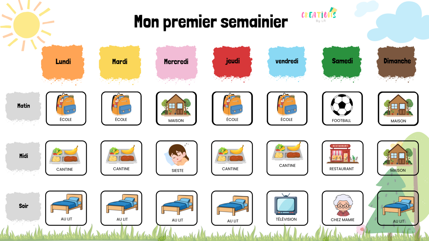 Mon premier semainier