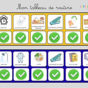 Tableau de routine MATIN/SOIR