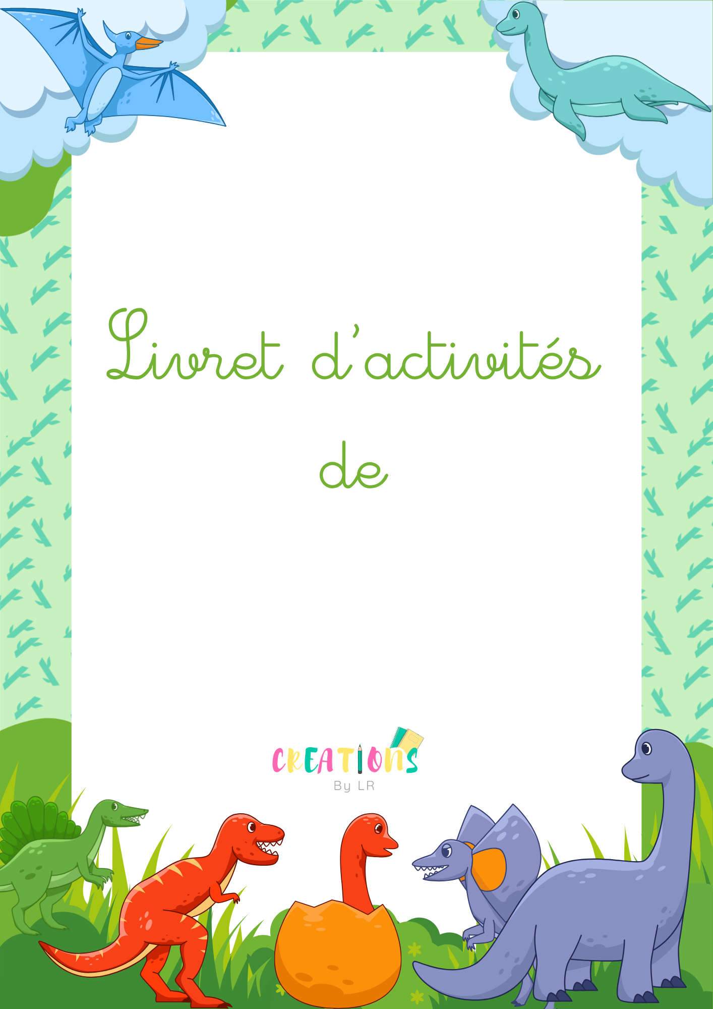 Page de couverture personnalisée ( OGLIGATOIRE)